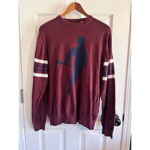 Izod Burgundy Lax Lacrosse Cotton Sweater Mens‎ L